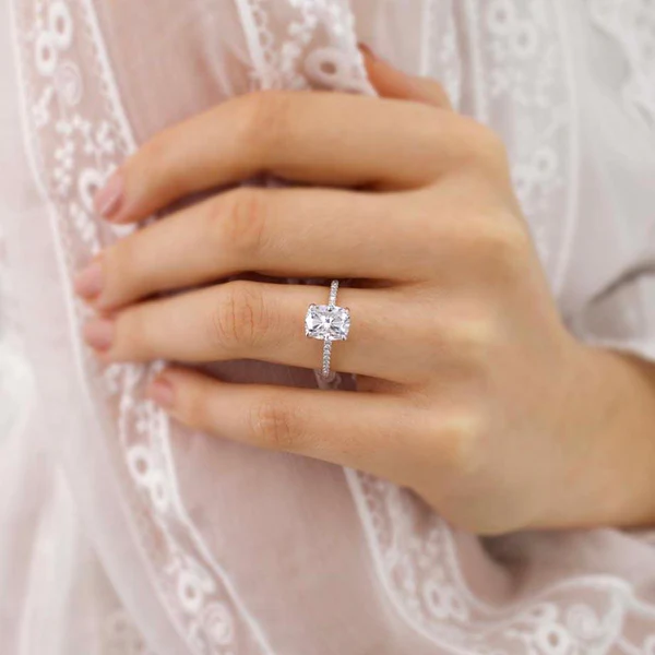 moissanite & diamond rings